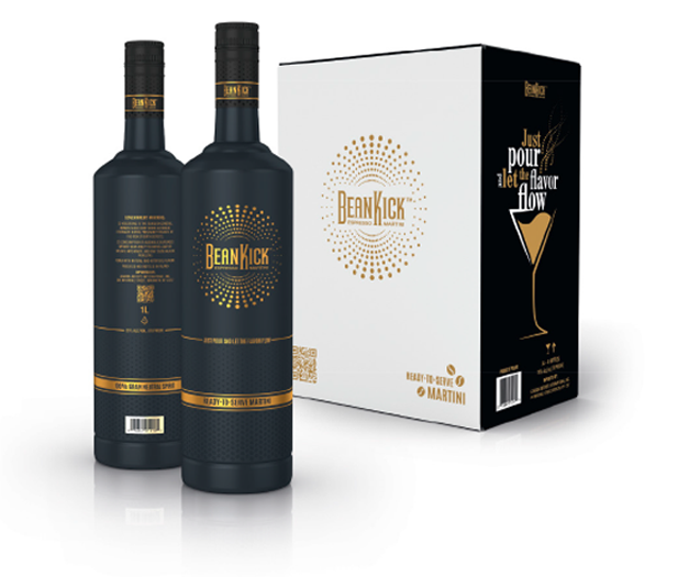 BeanKick Espresso Martini bottles and gift box